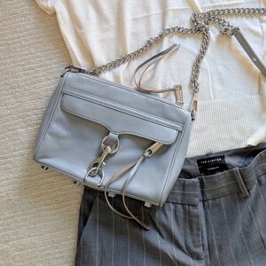 Rebecca Minkoff Mini Mac Crossbody Light Gray